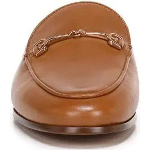 Sam Edelman Linnie Mules Horsebit Saddle Leather Almond toe Brown Loafers Sz 8M