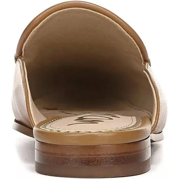Sam Edelman Linnie Mules Horsebit Saddle Leather Almond toe Brown Loafers Sz 8M