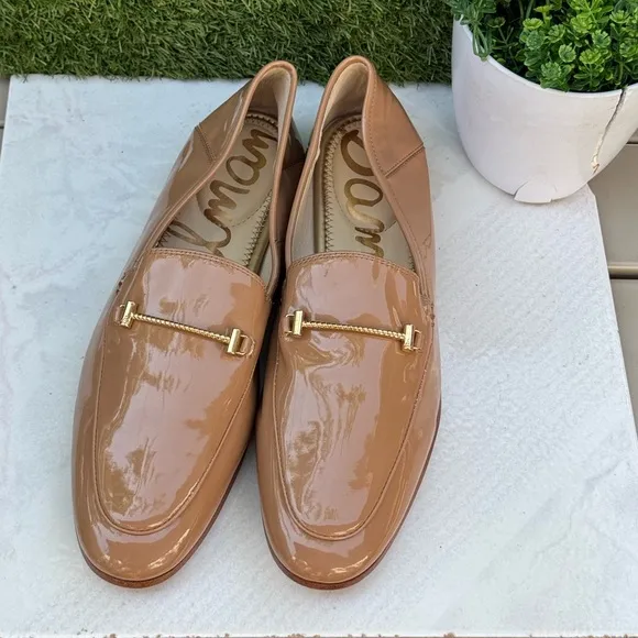 SAM EDELMAN Lior Cedarwood (Nude) patent Loafers Size 9 women’s