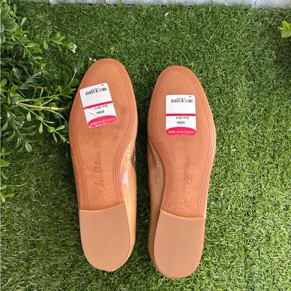 SAM EDELMAN Lior Cedarwood (Nude) patent Loafers Size 9 women’s