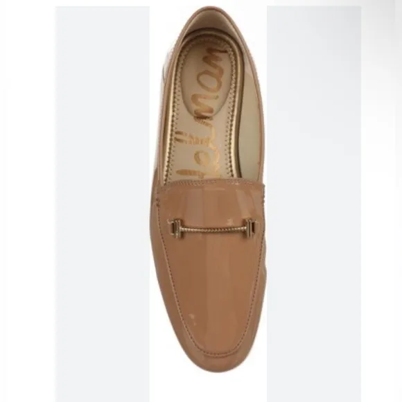 SAM EDELMAN Lior Cedarwood (Nude) patent Loafers Size 9 women’s