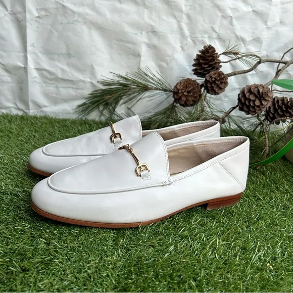 Sam Edelman Loraine bright white Leather Loafers Size  9W  Women NEW