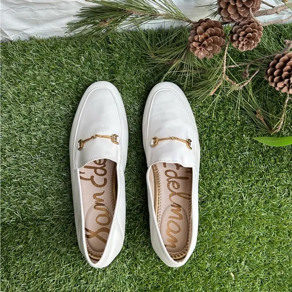 Sam Edelman Loraine bright white Leather Loafers Size  9W  Women NEW