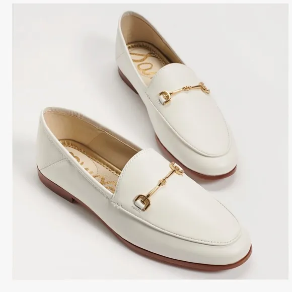 Sam Edelman Loraine bright white Leather Loafers Size  9W  Women NEW