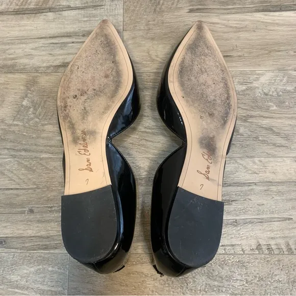 Sam Edelman Rodney Patent Leather Cut Out Pointy Flats