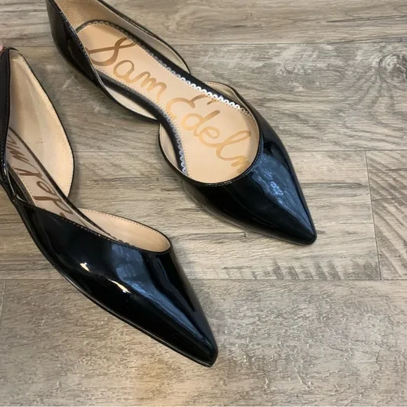 Sam Edelman Rodney Patent Leather Cut Out Pointy Flats