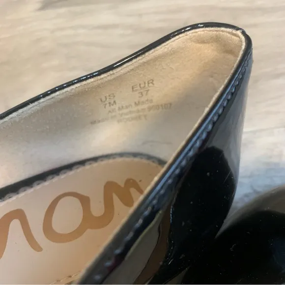 Sam Edelman Rodney Patent Leather Cut Out Pointy Flats