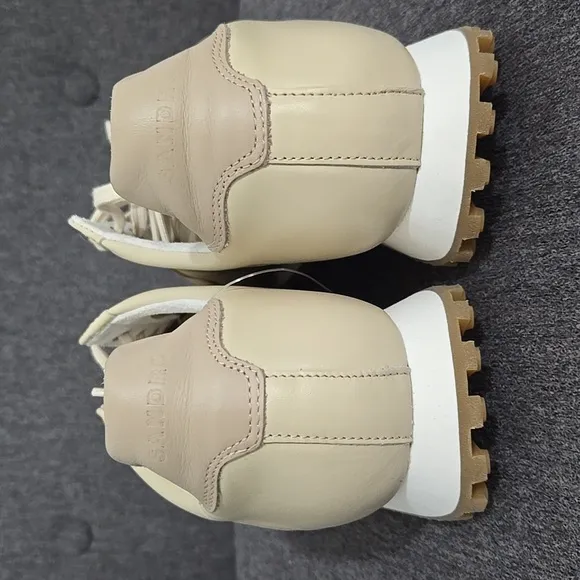 Sandro beige neutral low top sneakers size EU 42 NWOB