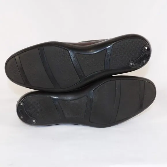 Santoni Men's Size 8.5 Made In Italy Brown Leather Slip on Loafers