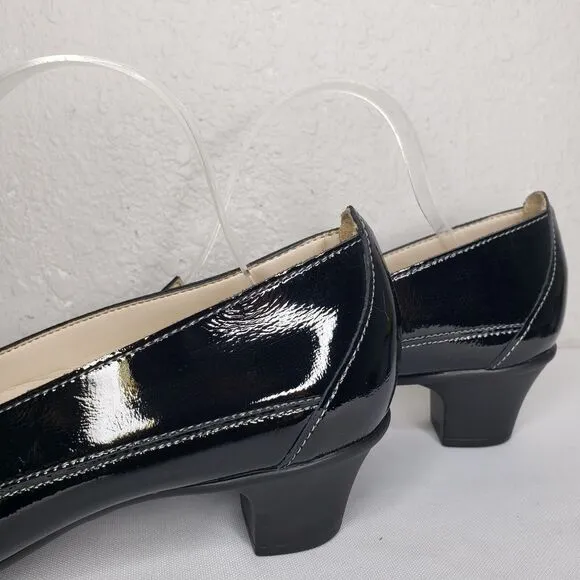 SAS Sonyo Slip-On Patent Leather Cut-Out Pumps Perforated Loafers Shoes Women 9N