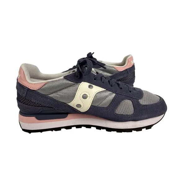 Saucony Women's Shadow Original Lace-Up Sneakers  Navy/Pink s1108-829 Size 9