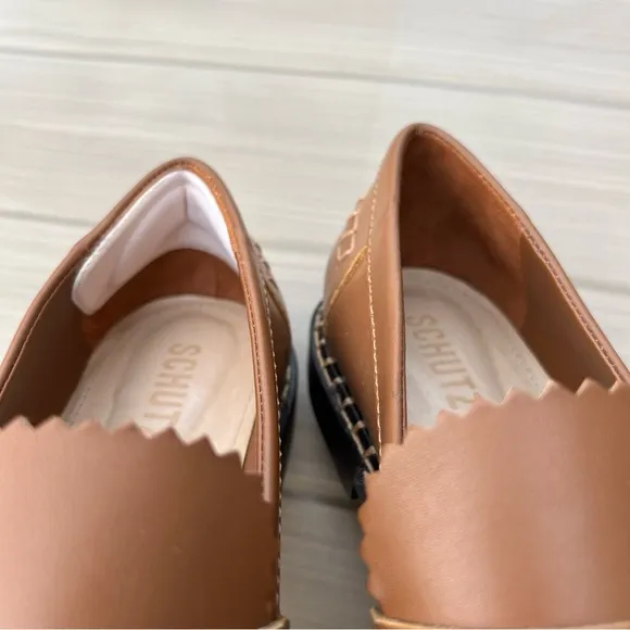 Schutz Christie Nappa Leather Flat Loafers size 8