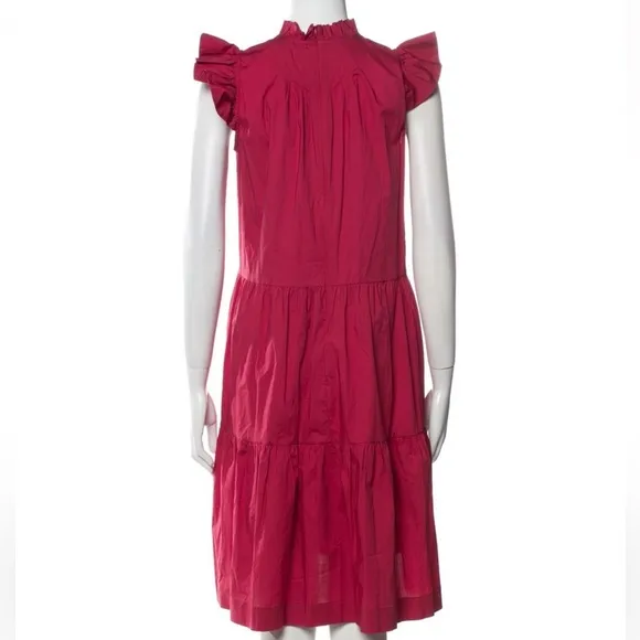 Sea NY Red Waverly Tiered Tunic Dress NWT