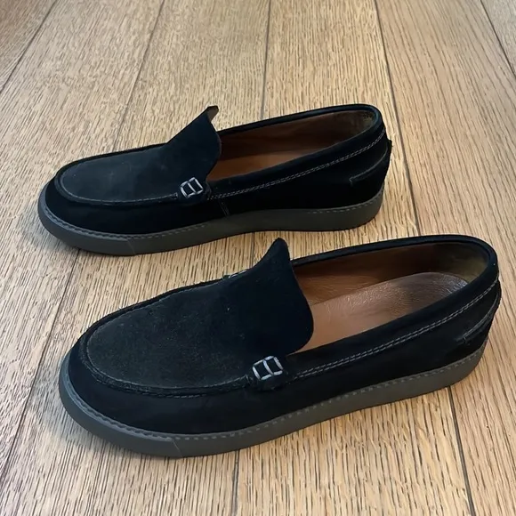 See by Chloe Black Suede Slip On Loafers Size 7.5