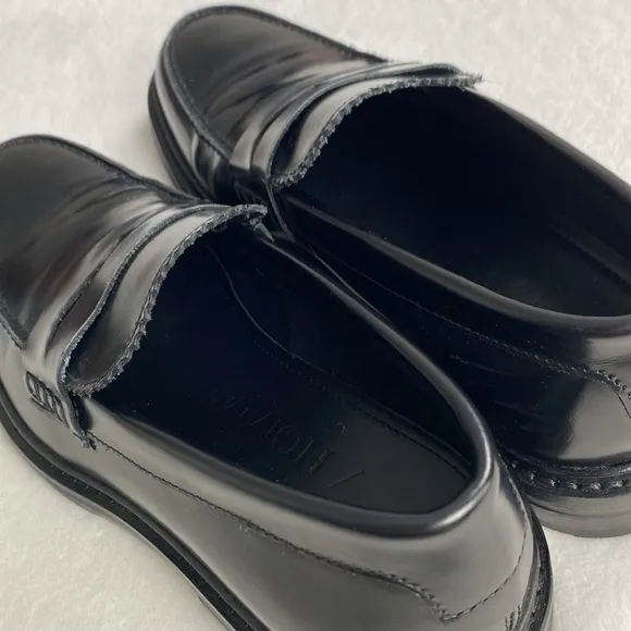 Selected / Homme Carter Polido Polished Genuine Leather Penny Loafers (Black)