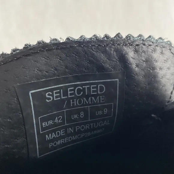Selected / Homme Carter Polido Polished Genuine Leather Penny Loafers (Black)