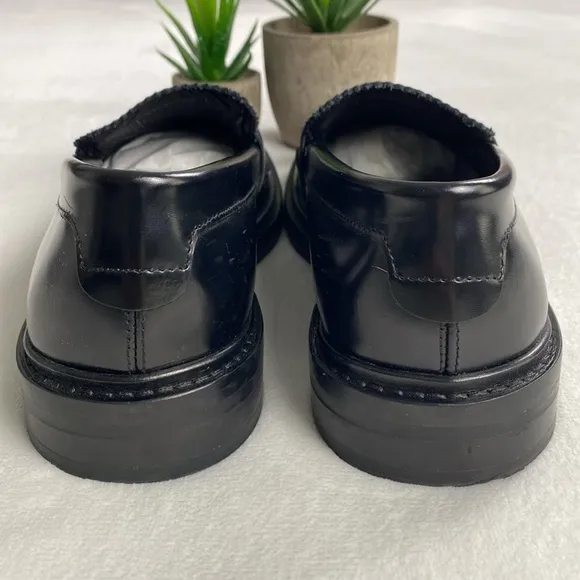 Selected / Homme Carter Polido Polished Genuine Leather Penny Loafers (Black)