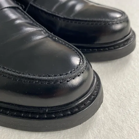 Selected / Homme Carter Polido Polished Genuine Leather Penny Loafers (Black)