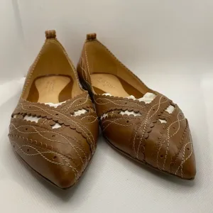 Sergio Rossi brown Italian leather flat NWT