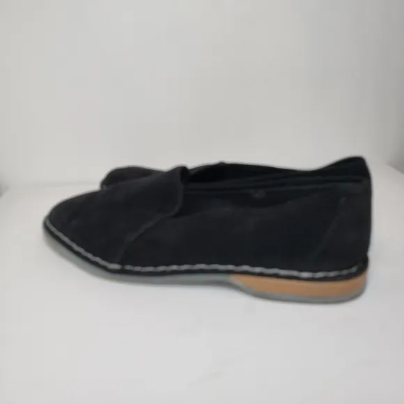 Sesto Meucci Black Slip On Suede Loafers Shoes Size 40 EU