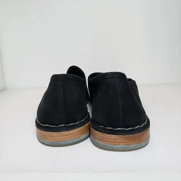 Sesto Meucci Black Slip On Suede Loafers Shoes Size 40 EU