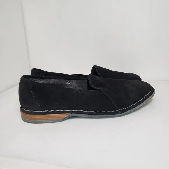 Sesto Meucci Black Slip On Suede Loafers Shoes Size 40 EU