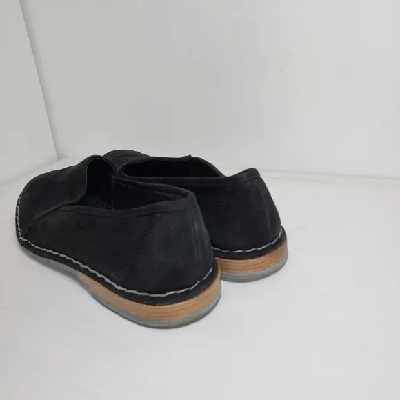 Sesto Meucci Black Slip On Suede Loafers Shoes Size 40 EU