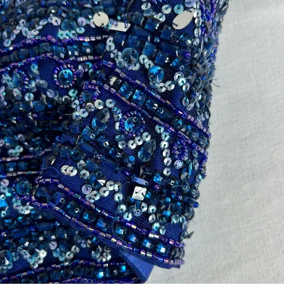 Sherri Hill Two Piece Cocktail Beaded Short Dress Prom Women’s 12 Halter 50694