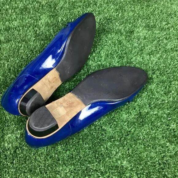 Sigerson Morrison Blue Patent Leather Loafer Shoes 9B