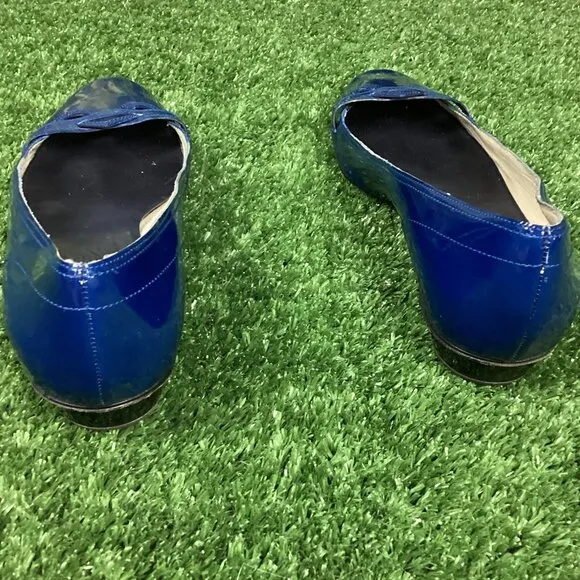 Sigerson Morrison Blue Patent Leather Loafer Shoes 9B
