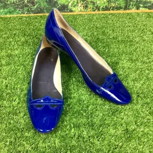 Sigerson Morrison Blue Patent Leather Loafer Shoes 9B