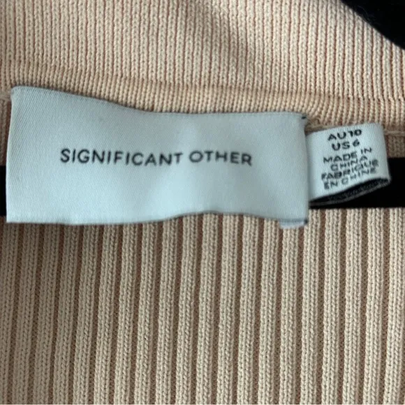 Significant Other Delta Knit Dress in Apricot size 6