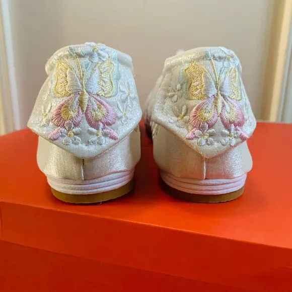 Silk Embroidered Flats