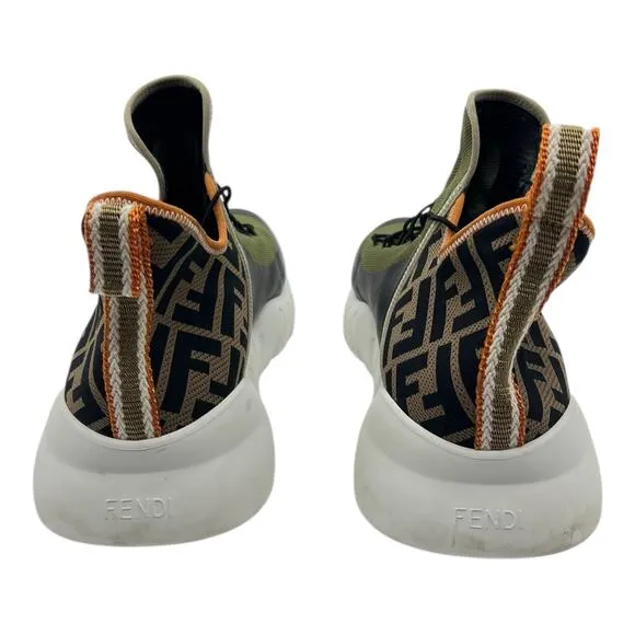 Size 13US - Fendi Tech Knit Men's High-Top Lace-Up Sneakers