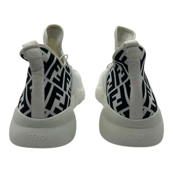 Size 13US - Fendi Tech Knit Men's High-Top Lace-Up Sneakers