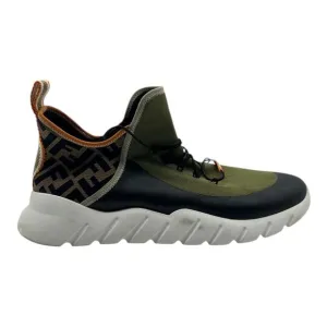 Size 13US - Fendi Tech Knit Men's High-Top Lace-Up Sneakers