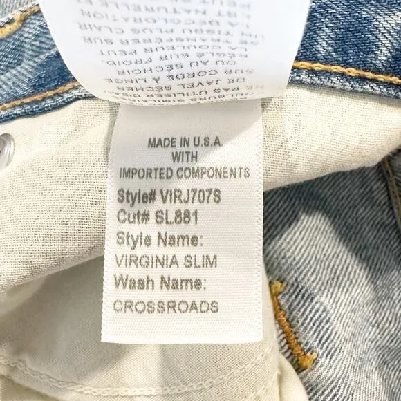 SLVRLAKE Virginia Distressed Slim-Leg High Waisted Jeans