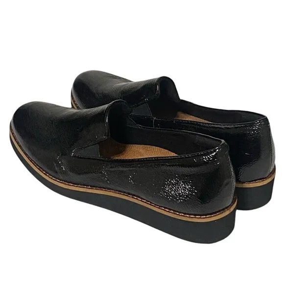 SoftWalk Whistle Black Patent Leather Slip-On Comfort Loafers Shoes 9 Narrow