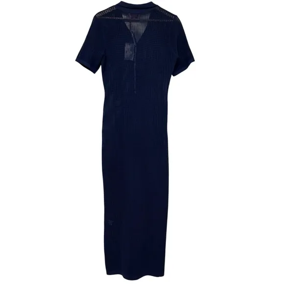 Solid &amp; Striped The Leigh Polo Navy Mesh Midi Dress Beach Cover Up Size S