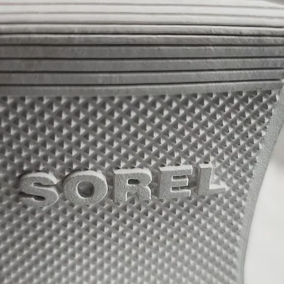 SOREL BREX HEEL COZY LACE BOOT WOMEN'S 5 BLACK/SEA SALT CHIC MODERN DESIGN NWNB