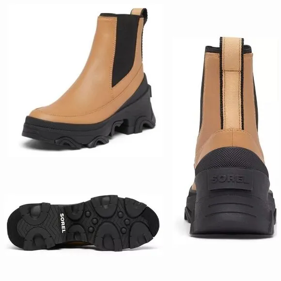 SOREL Brex Women's Waterproof Leather Chelsea Boot Tawny Buff Size 11 NEW