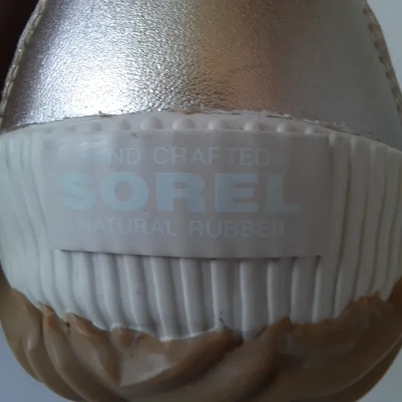 SOREL Duck Boots Waterproof Metallic Comfort Memory Foam Leather Booties 12