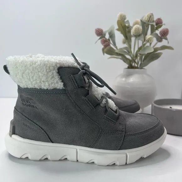 Sorel Explorer Next Carnival 100g Waterproof Boot Quarry NL4451-052 Women 7 NWOB