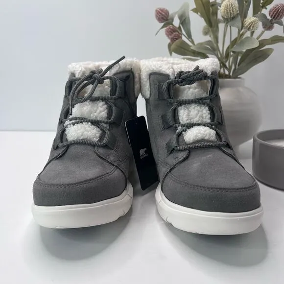 Sorel Explorer Next Carnival 100g Waterproof Boot Quarry NL4451-052 Women 7 NWOB