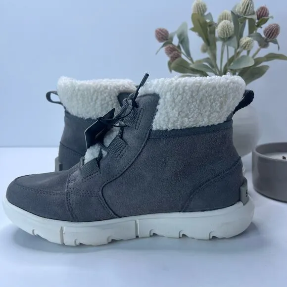 Sorel Explorer Next Carnival 100g Waterproof Boot Quarry NL4451-052 Women 7 NWOB