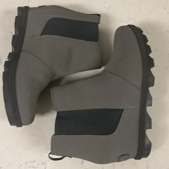Sorel Joan Of Arctic Wedge II Chelsea Boot Women’s Quarry Size 5 Gray Ankle Boot
