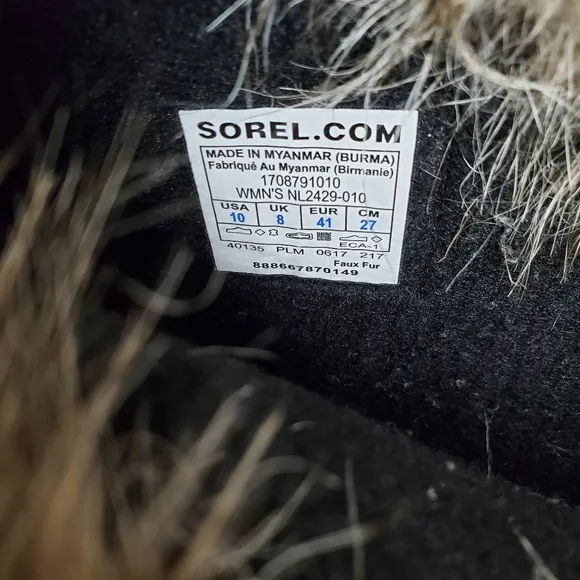 Sorel Joan of Arctic Womens Boots Black Suede Leather Waterproof Insulated Sz 10