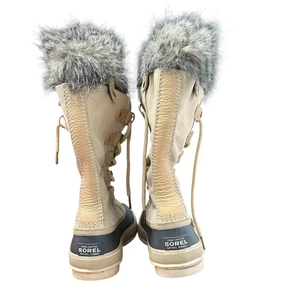 SOREL Joan of Arctic Women’s Leather Waterproof Faux Fur Lined Boots Sz 7
