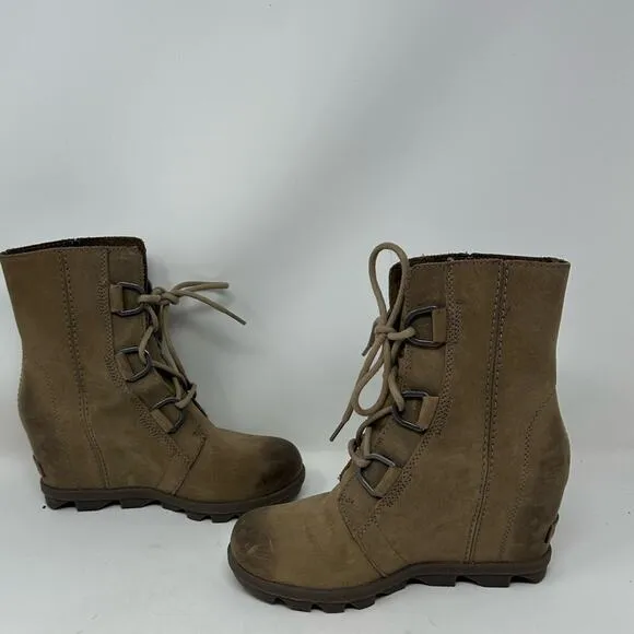 Sorel Joan of Artic II Waterproof Wedge Boots Leather Size 6