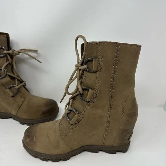 Sorel Joan of Artic II Waterproof Wedge Boots Leather Size 6